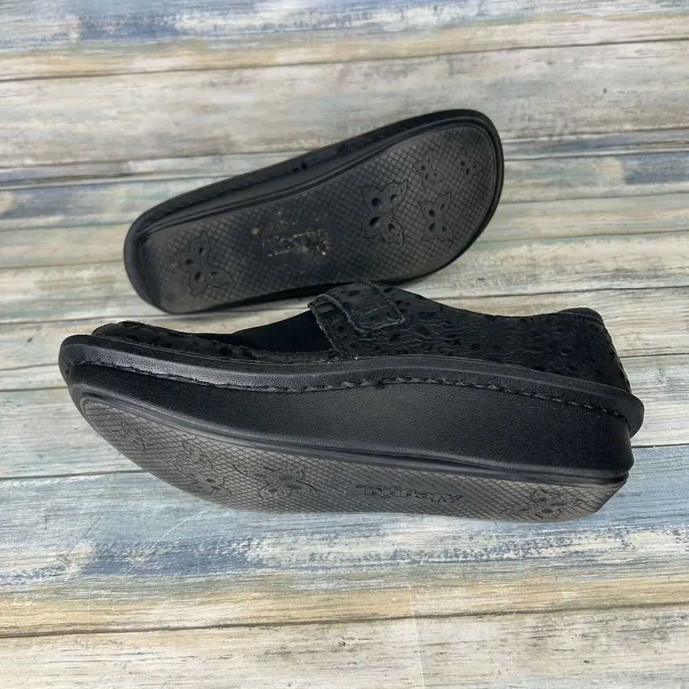 Alegria Womens Size 37 Dream Fit Black Leather Neoprene Dena DEN-435 Shoes‎